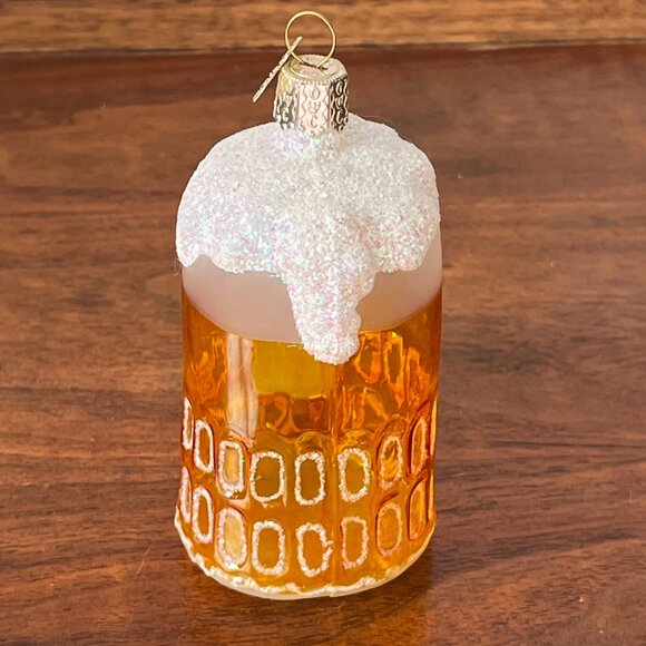 Merck Family's Old World Christmas "Mug of Beer" Ale Blown Glass Ornament 32024 - Picture 4 of 9